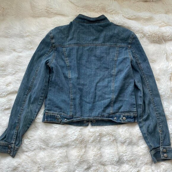 Y2K Medium-Wash Fitted Denim Jacket - Picture 2 of 5